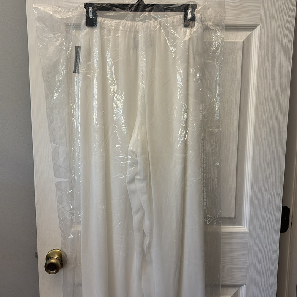 NWT Alex Evenings pants, sheer overlay, fully lined. Pull-on elastic waist. - Picture 3 of 7